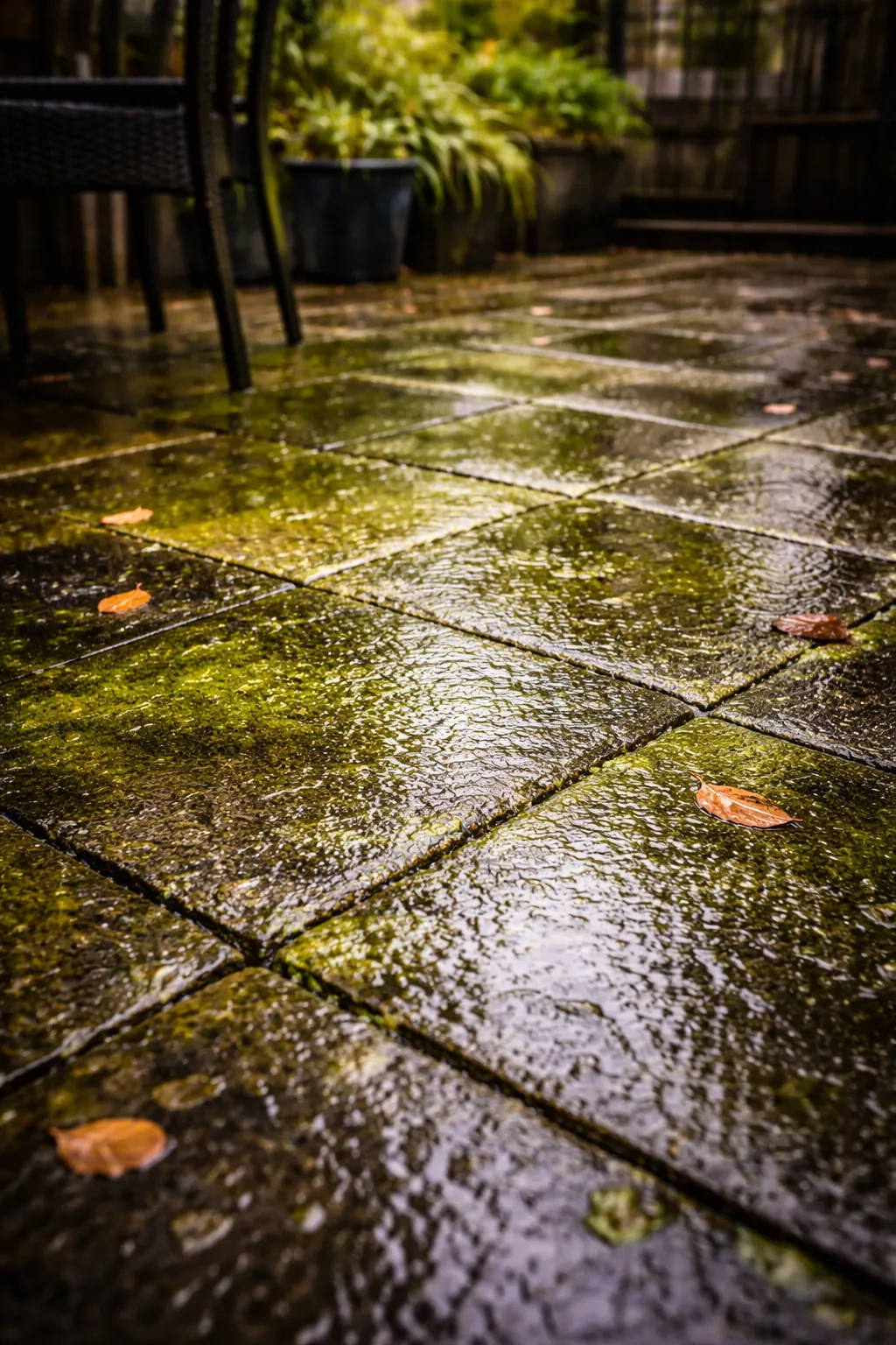 Terasse Sol glissant fibre d'algues