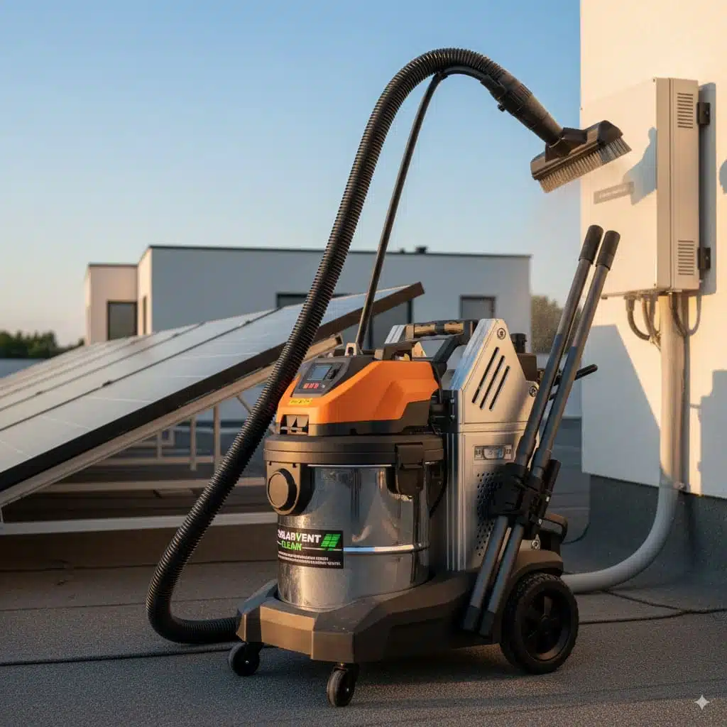 Aspirateur industriel nettoyage panneaux solaires