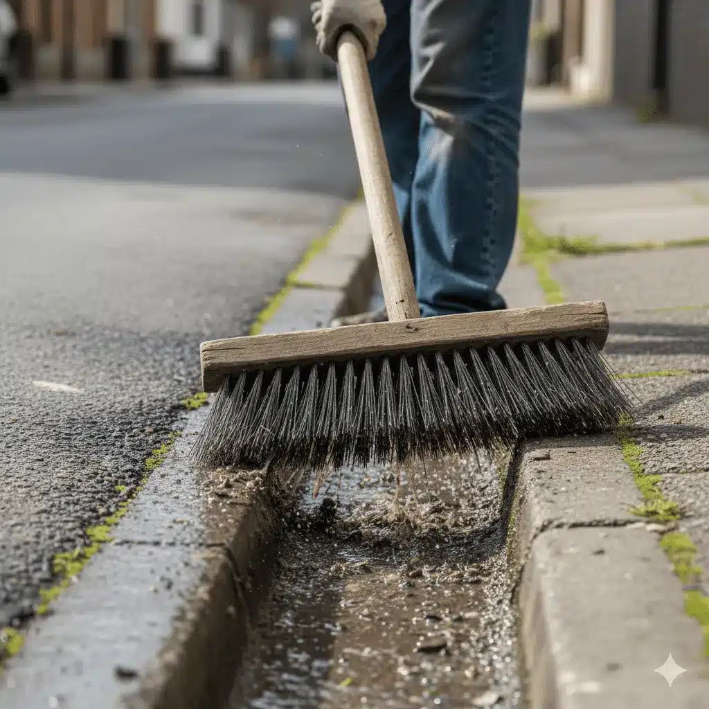 Brosse nettoyage caniveaux