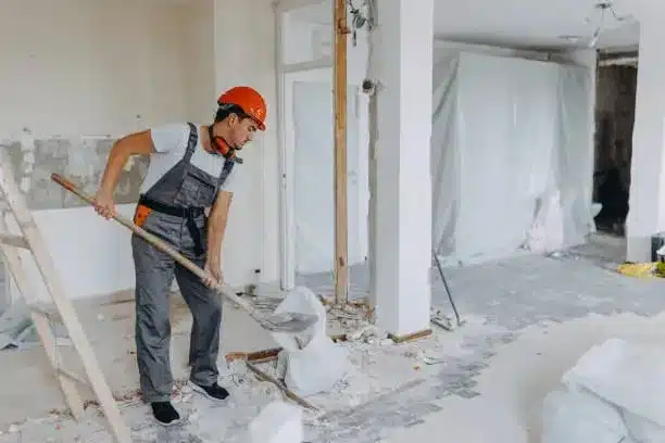 Enlèvement des débris chantier