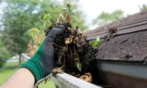 Gouttières obstruées feuilles mortes