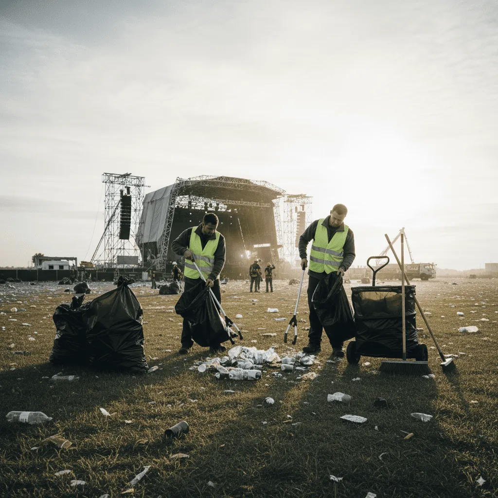 Matériel de collecte de déchets événement