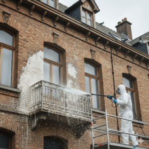 Nettoyage professionnel fientes pigeons balcon